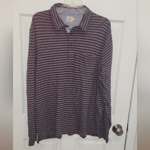 Faherty long sleeve striped polo